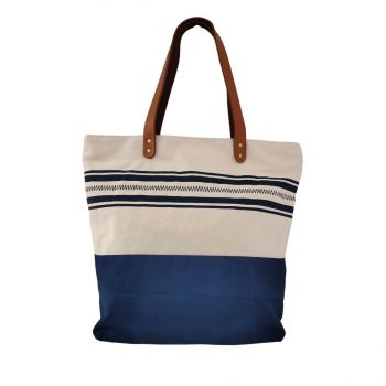 Hand stitched canvas tote bag –  Cotton 