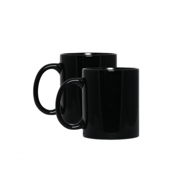Black Elegance Customized Mug Pair