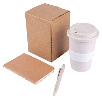Usefull Eco gift Set of Mug, FSC Notebook and Pen at Best Rate 