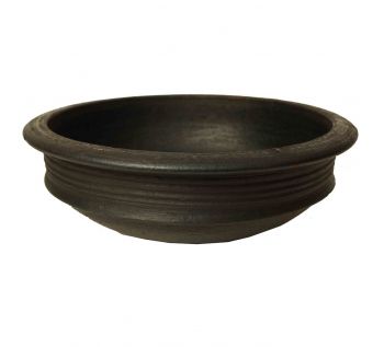 Black Clay Pot / Earthen Pot for Cooking 1 Liter