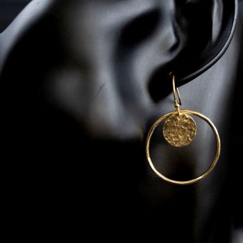 Handcrafted Brass Earrings For Women - Double Ring, Jaipur made