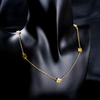 Handcrafted Golden Brass Necklace | Jaipur, Artisan made