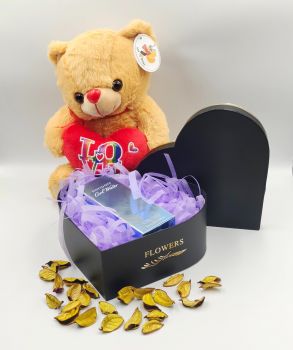Love Gift Box of Davidoff Cool Water and Teddy Bear