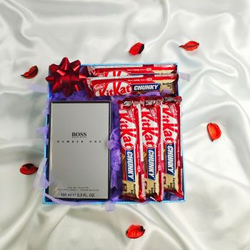 Treat of Boss Number One Men’s Perfume & KitKat Gift Set