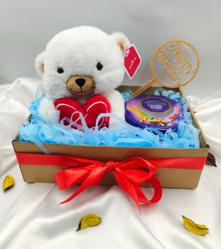 Gift to Kids - Hallmark Teddy Bear and Quality Street Chocolate Duo