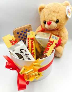 Gift Hamper for Her Chocolate Delights & Teddy Bear