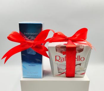 Delighted Gift Set for Her – Perfume and Raffaello Chocolate Hamper