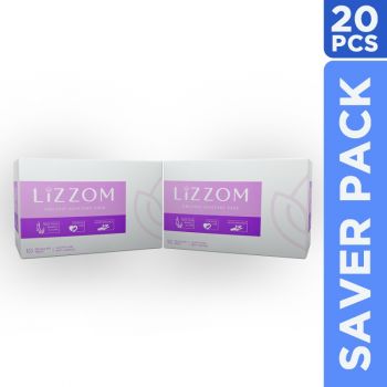 LiZZOM Organic Sanitary Pads -  Pack Of 2 Boxes ( 20 Pads)  Regular Size with wings .  Comfortable period days - Dry feel | Plastic free | Antibacterial | Odour & Rash free Pads