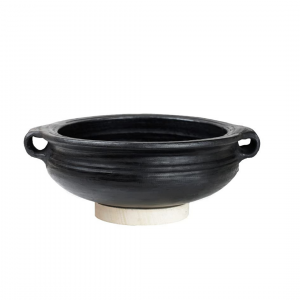 Black Earthen Pot / Seasoned Clay Kadai 2 Litrs 