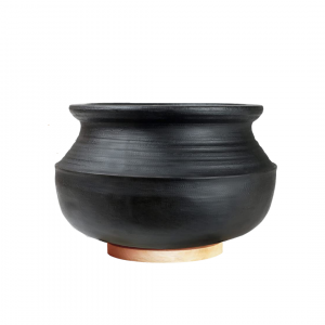 Black Earthen Handi Pot / Seasoned Clay Handi Pot 3 Litrs 