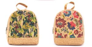 Floral Printed Mini Backpacks Ladies - 100% Vegan Oak Trees Made 