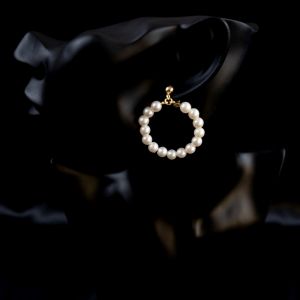 Handcrafted Pearl & Brass Earrings - White, Ring, Jaipur Artisan made